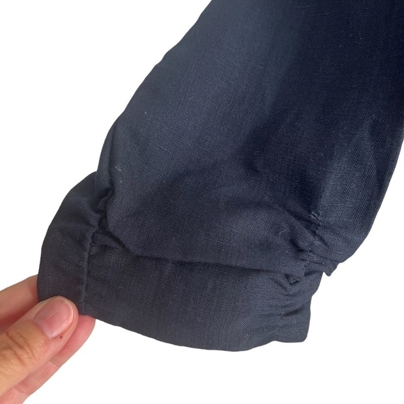 SOFT SURROUNDINGS Vici Linen Blend Blazer in Navy Blue Size XS — NWT - Picture 6 of 9